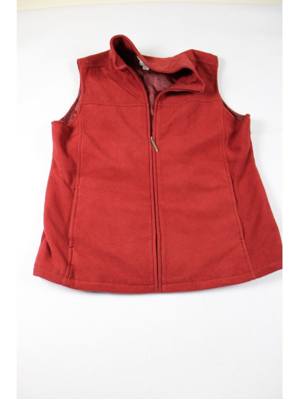 Izod Club Red Sleeveless Fleece Vest L